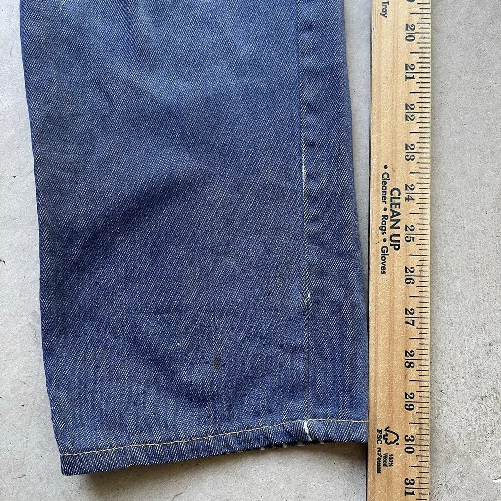 Vintage‎ 50s 60s Ranchcraft Jeans Blue Distressed Repaired Denim USA Talon 32x30